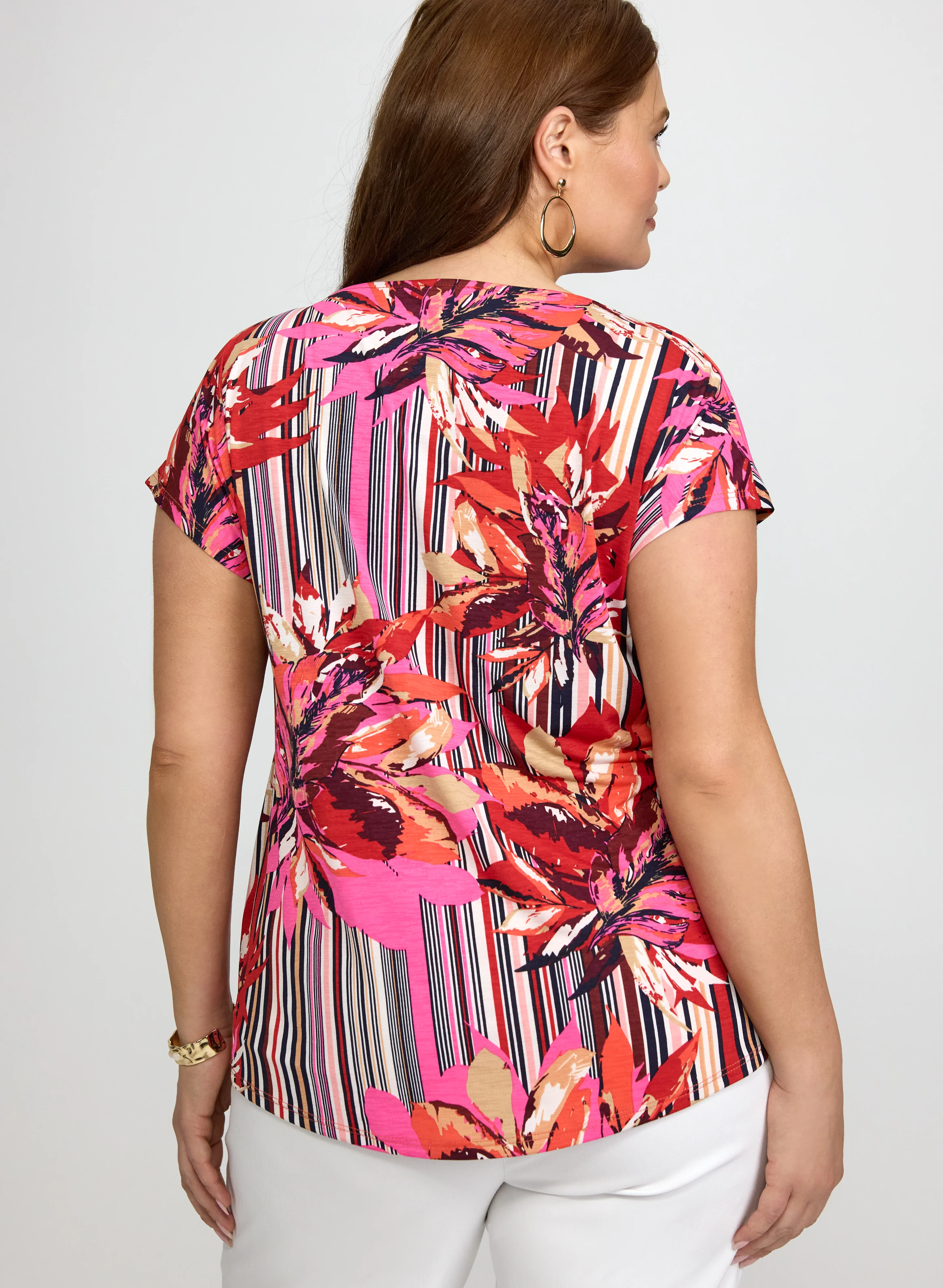 Striped Floral Top - Image 5