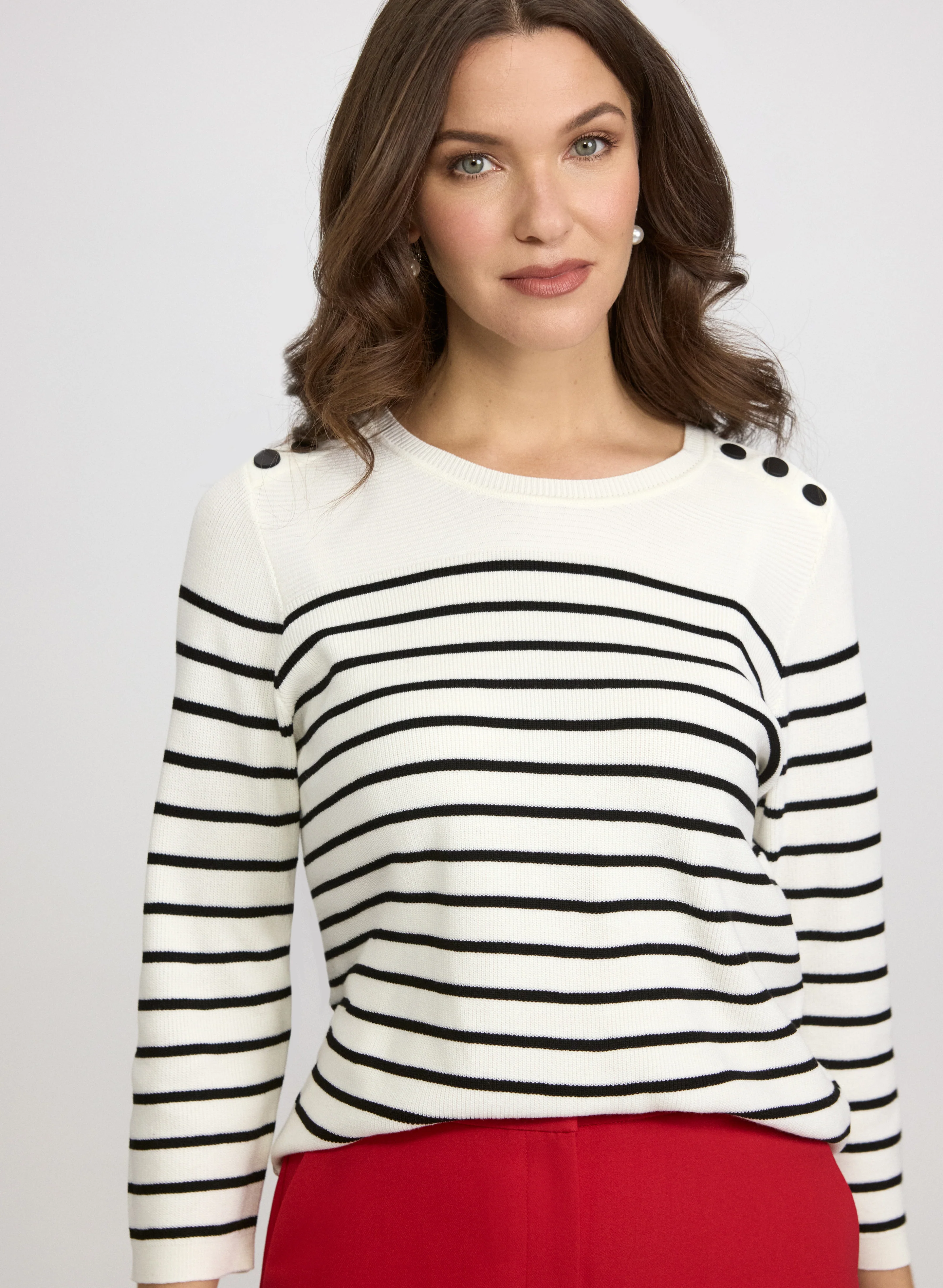 Striped Rib Knit Top