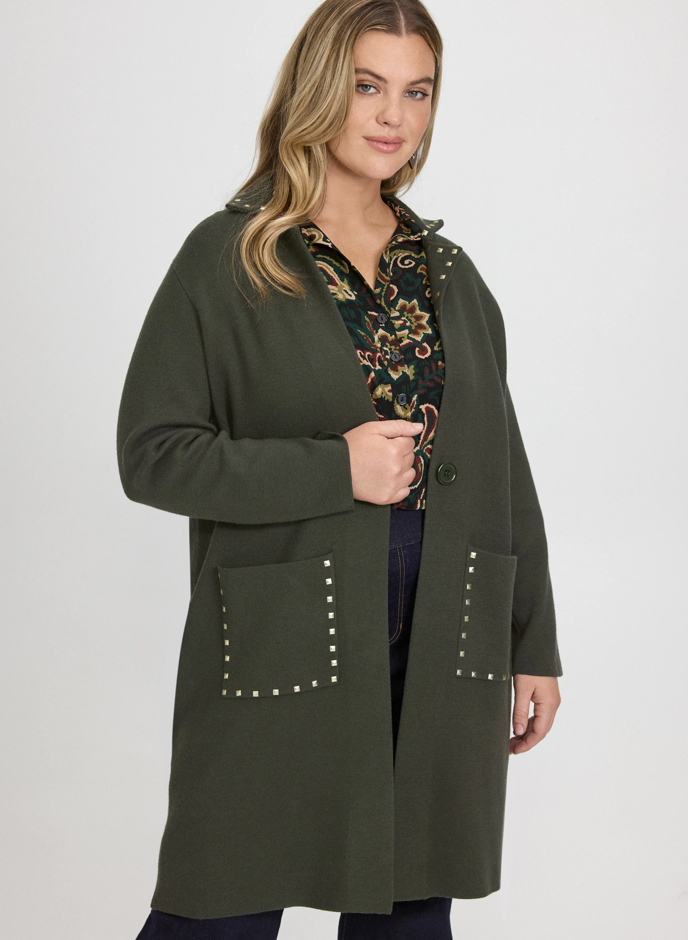 Studded Knit Cardigan