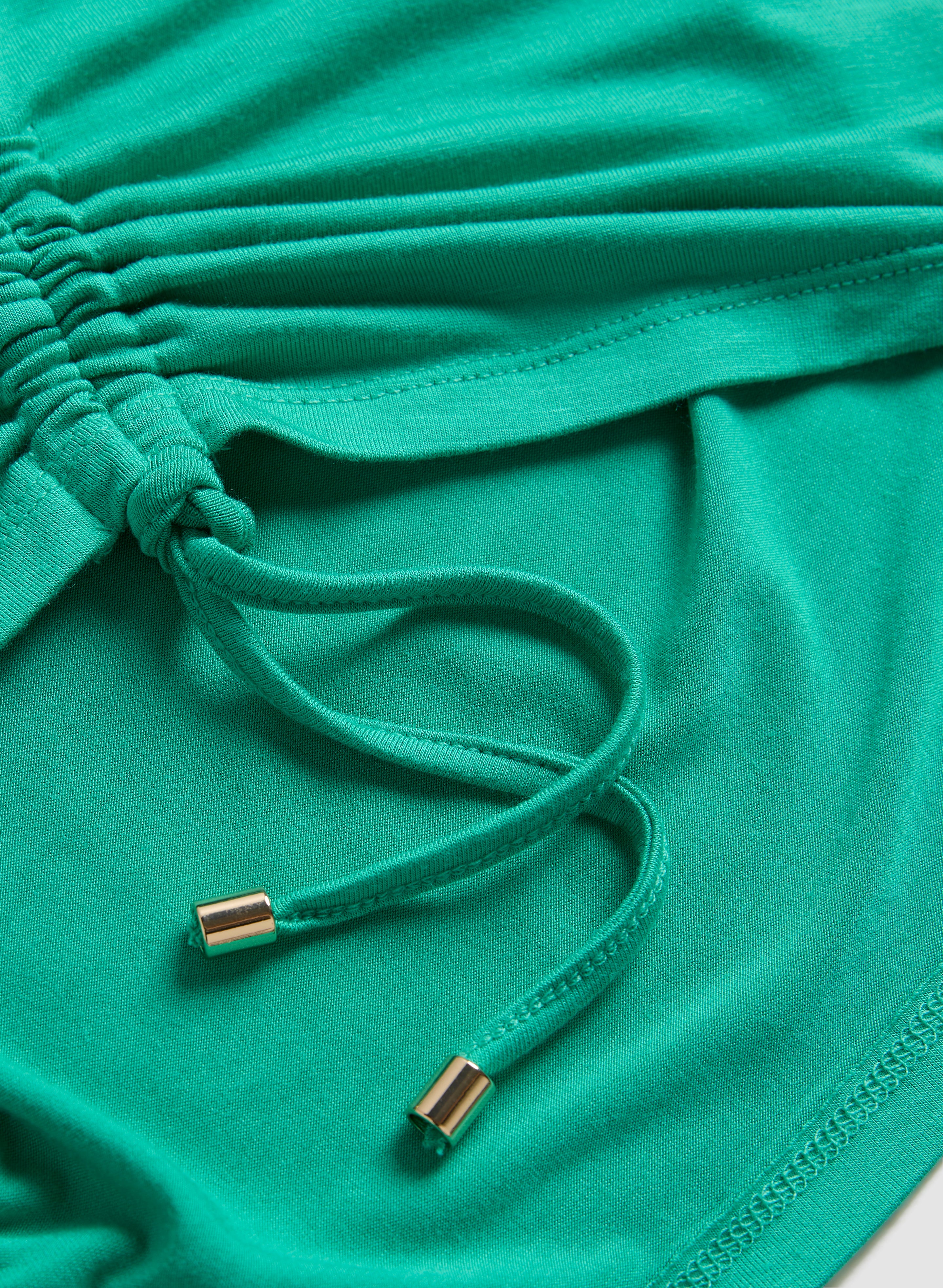 T-Shirt With Satin & Drawstring - Image 7
