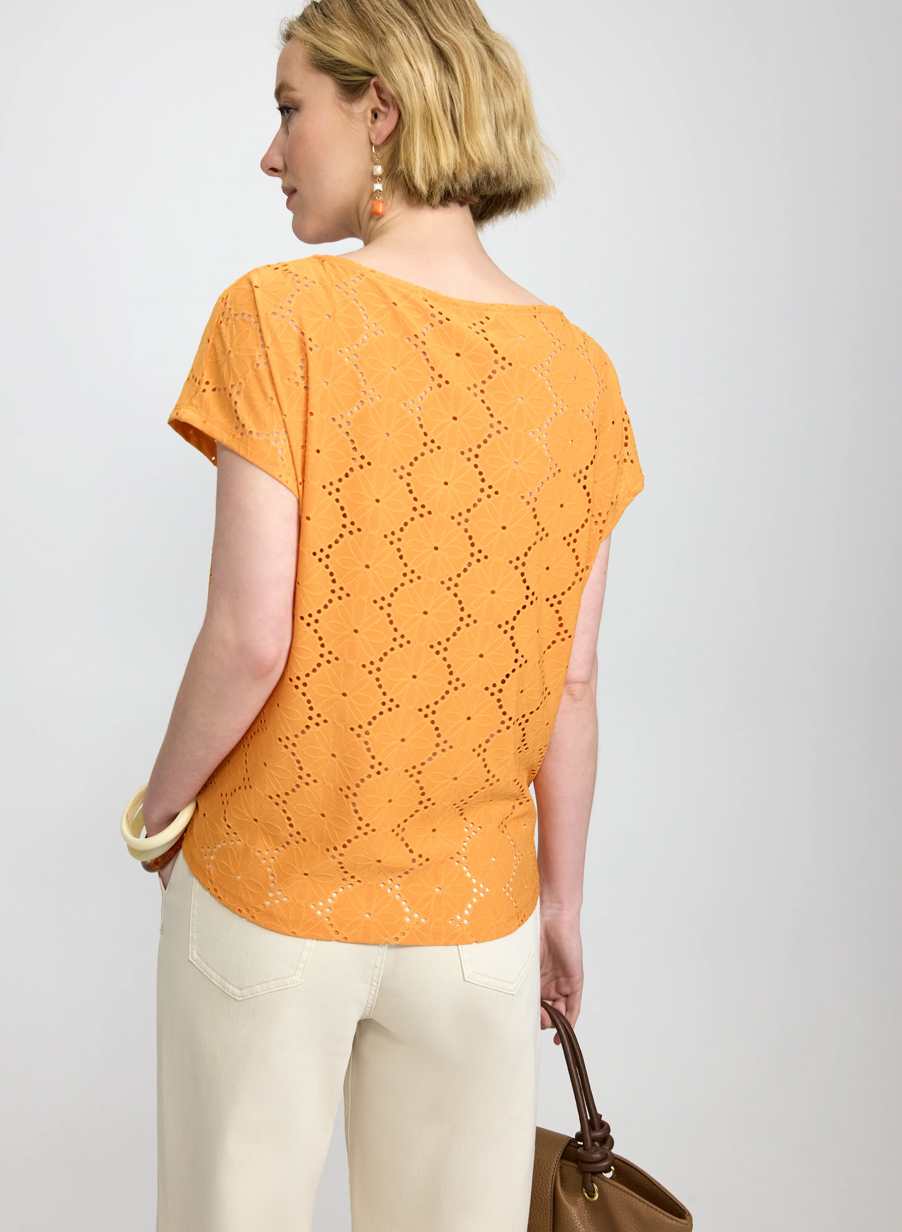 Tied-Hem Eyelet Top - Image 4