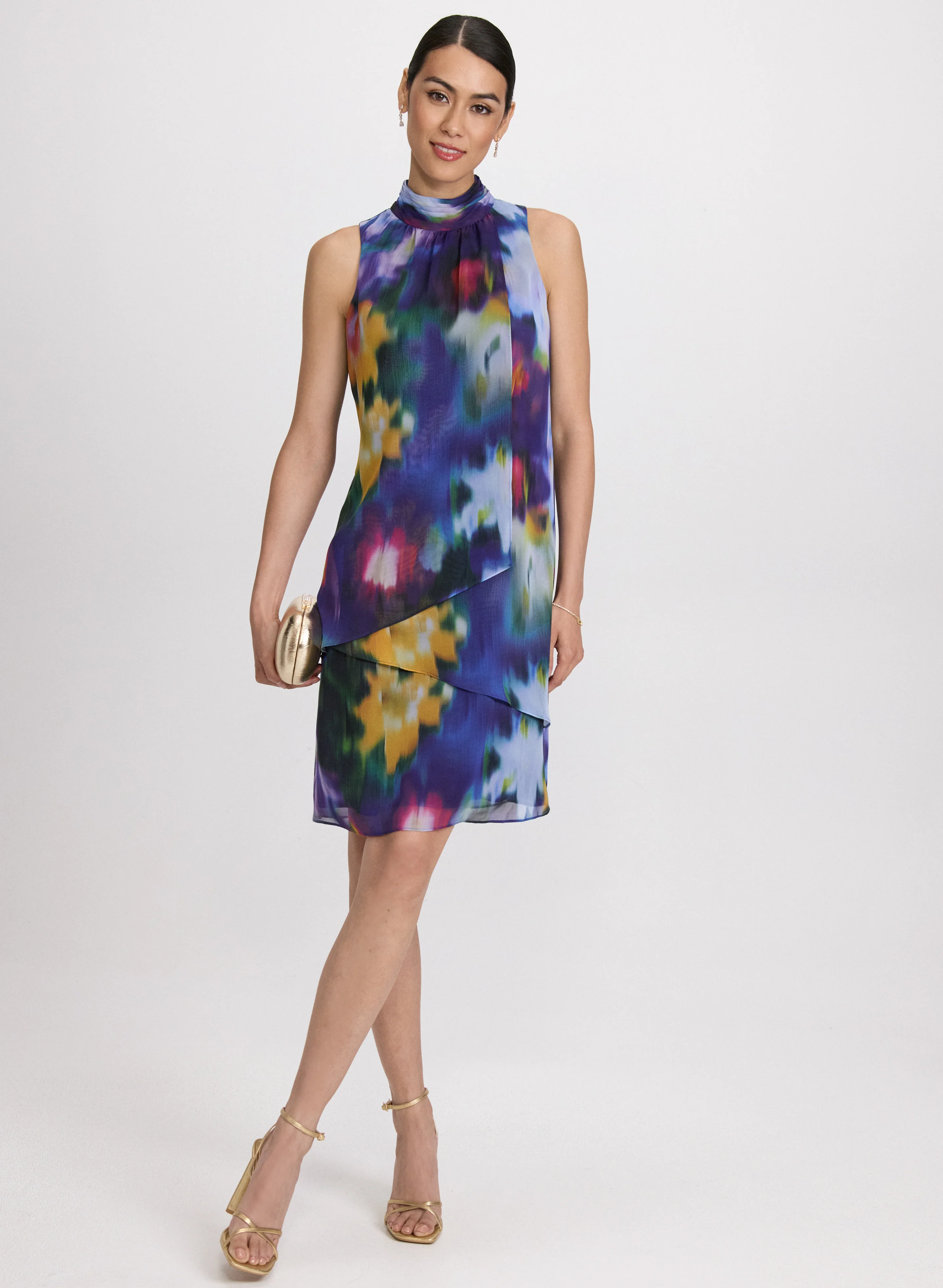 Tiered Abstract Dress - Image 4