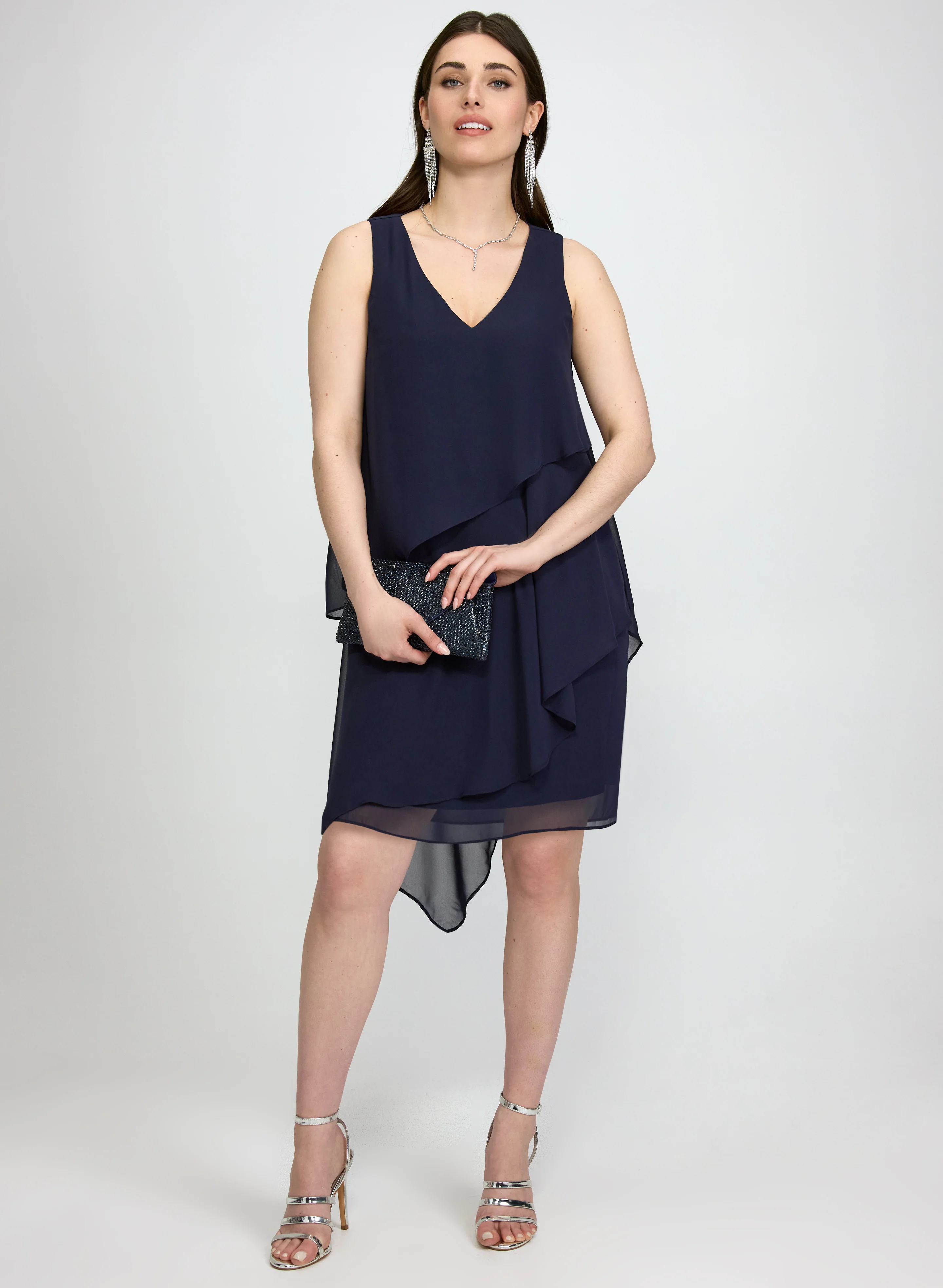 Tiered Chiffon Dress