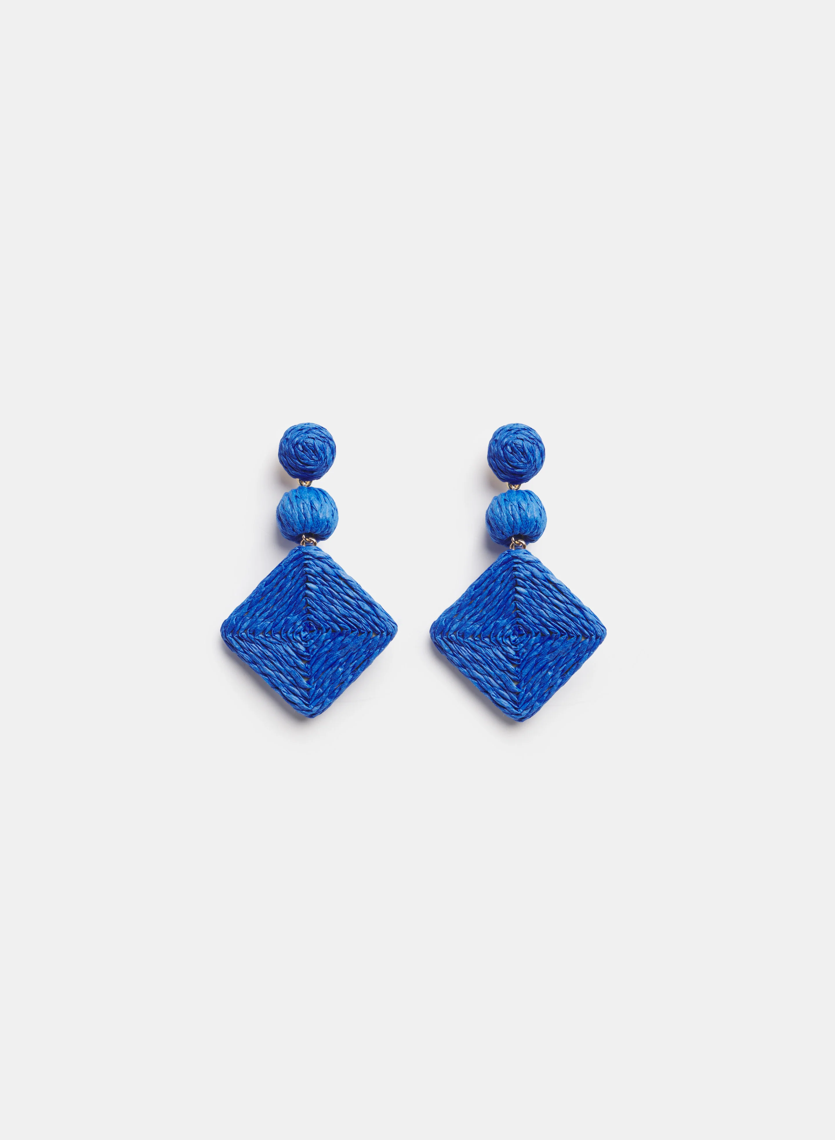 Tiered Raffia Earrings