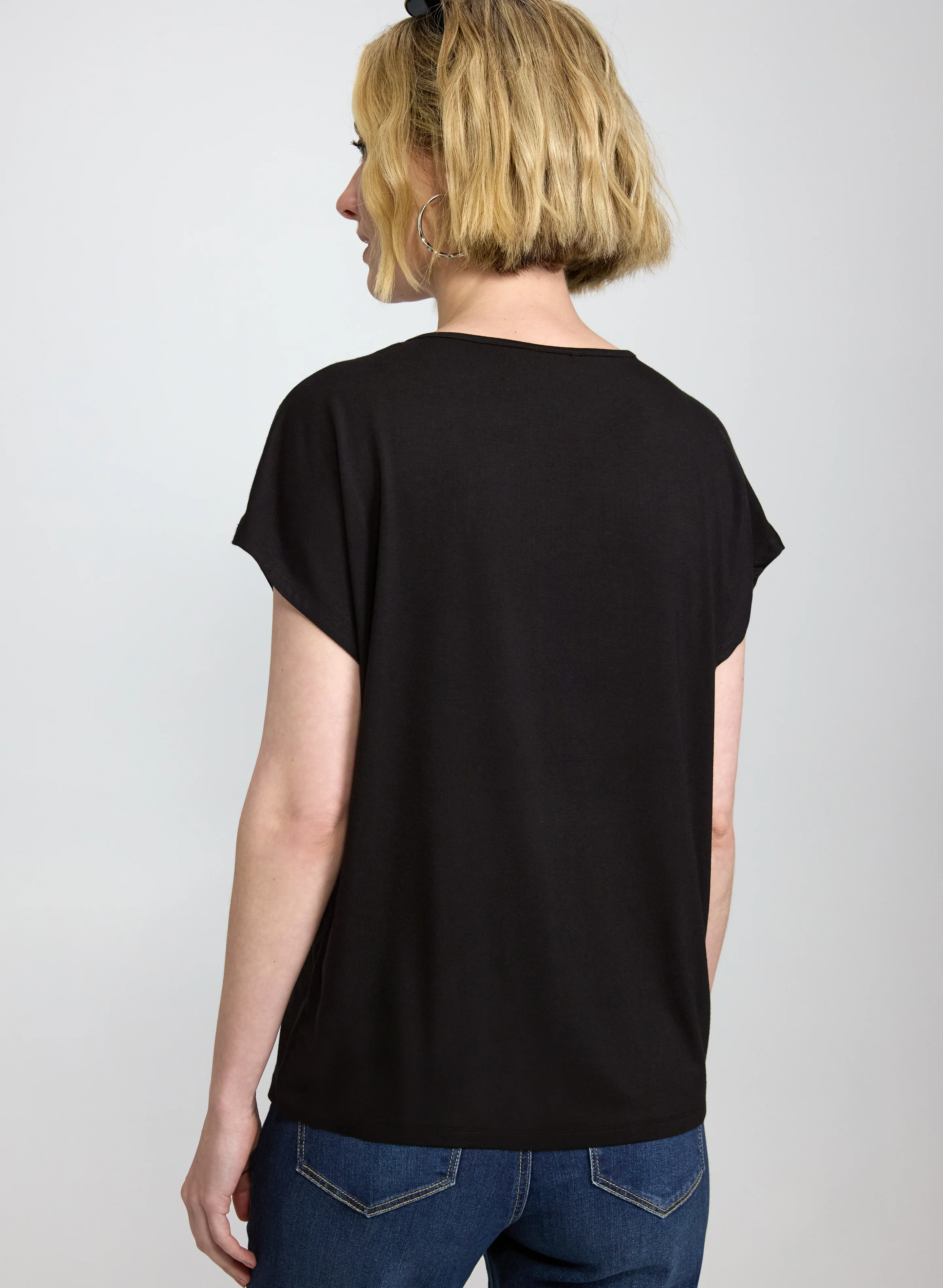 Tonal Sequined T-Shirt - Image 3