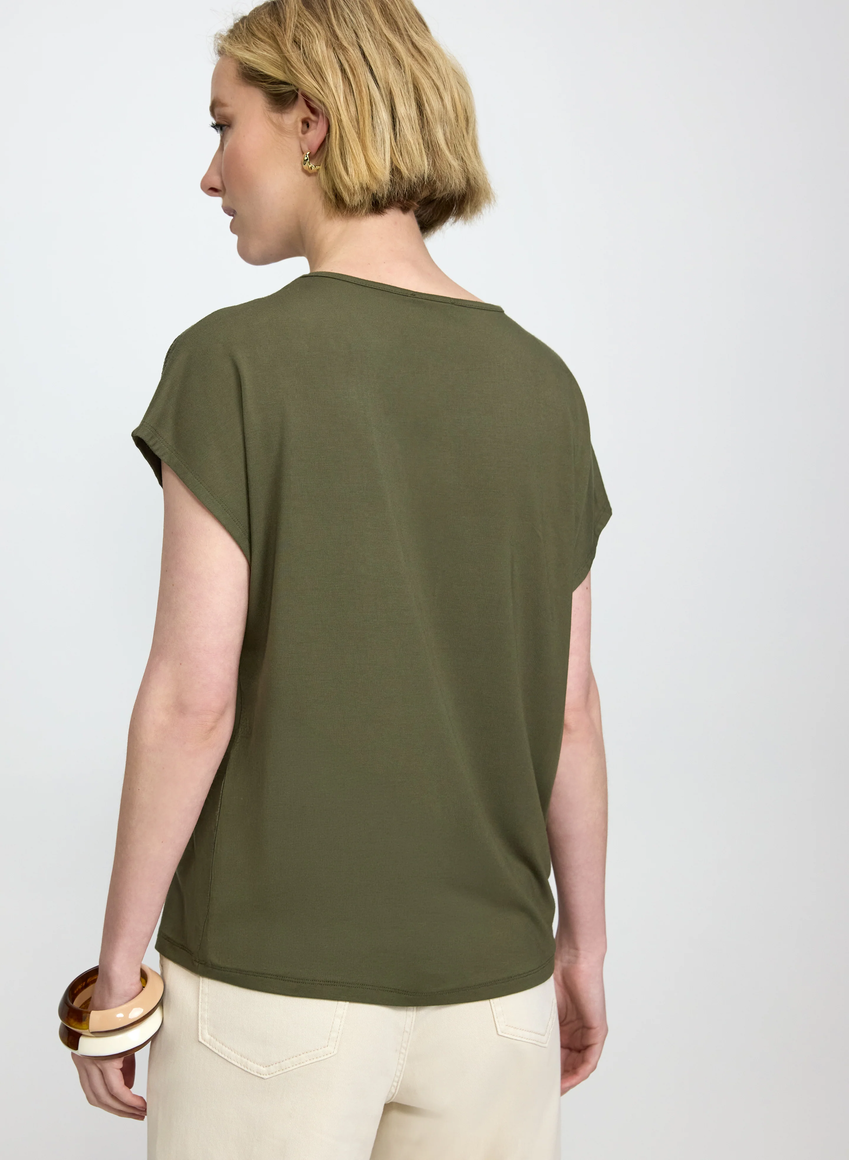 Tonal Sequined T-Shirt - Image 3
