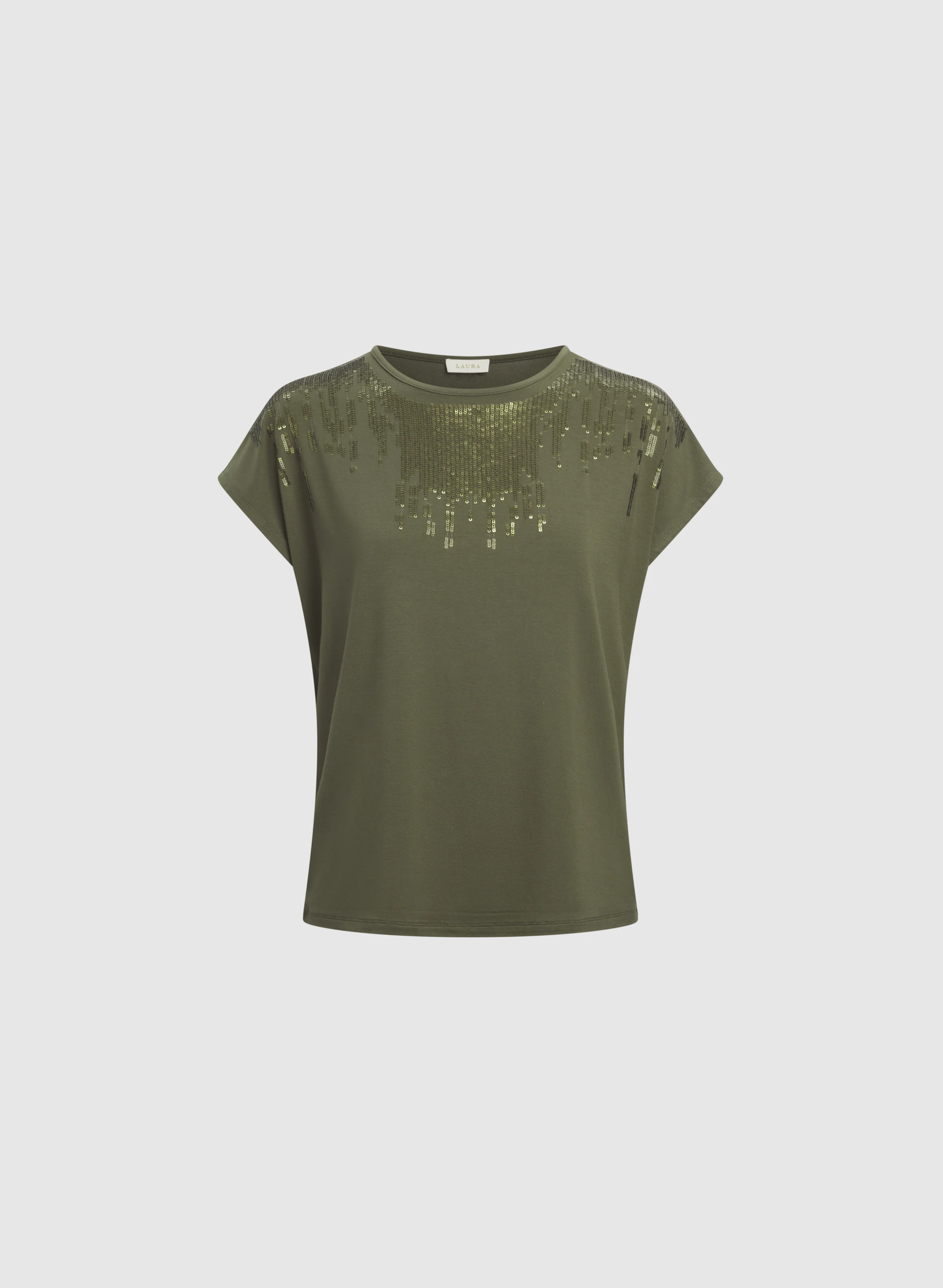 Tonal Sequined T-Shirt - Image 6