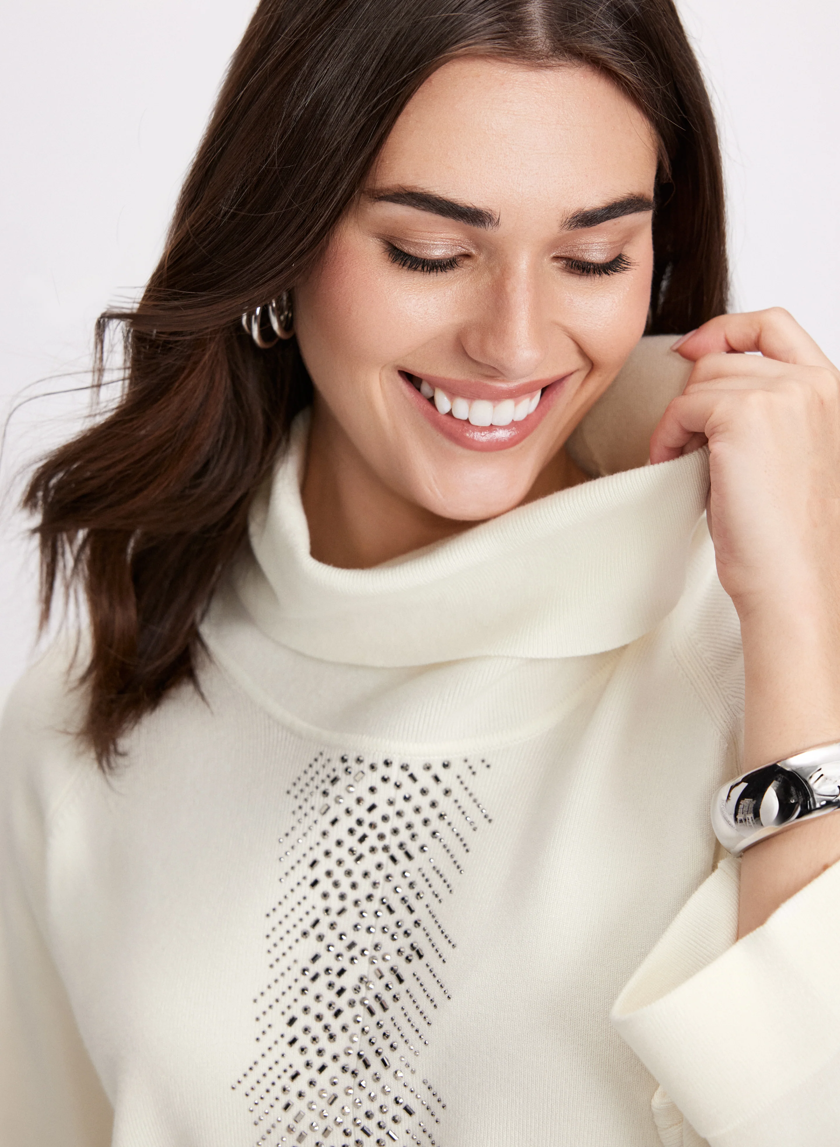Tonal Stone Embellished Sweater - Image 2