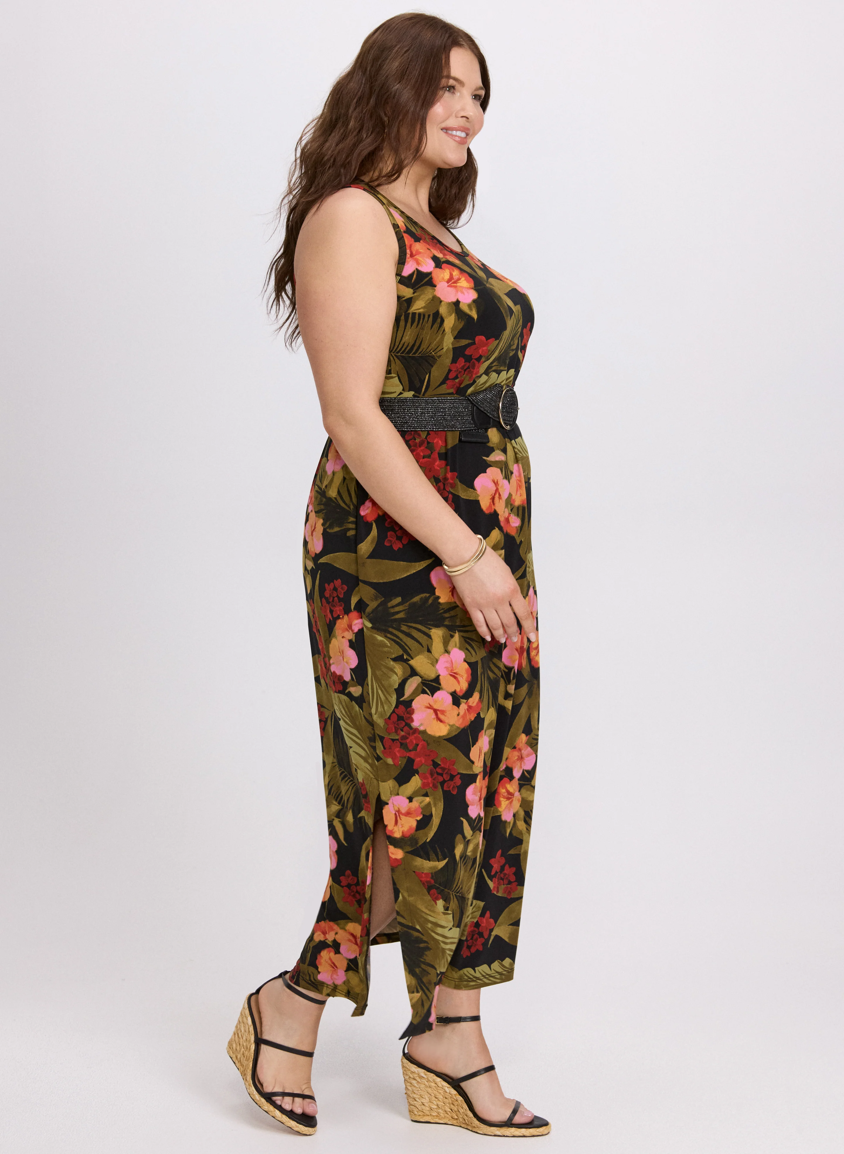 Tropical Jersey Maxi Dress - Image 2