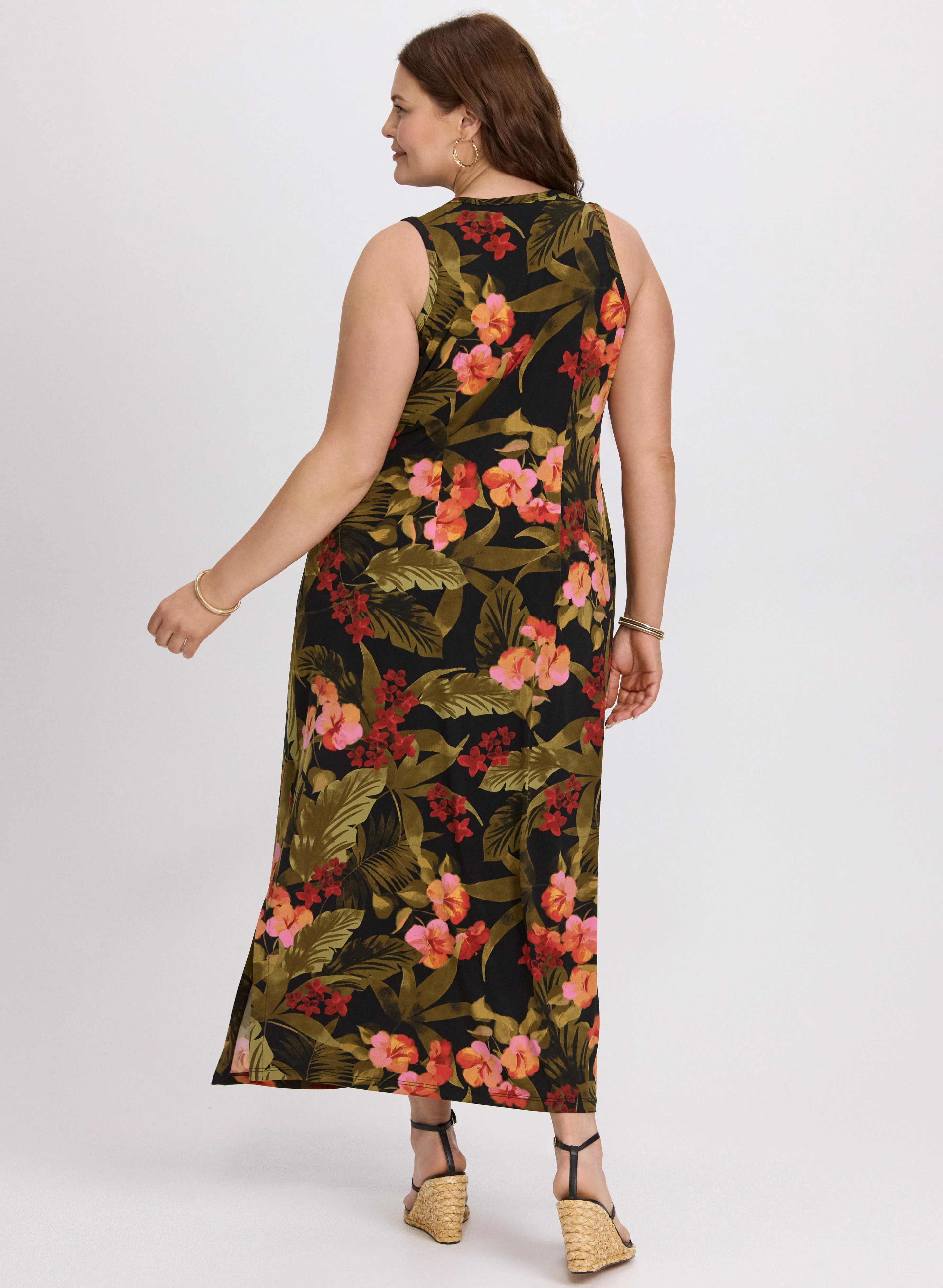 Tropical Jersey Maxi Dress - Image 4