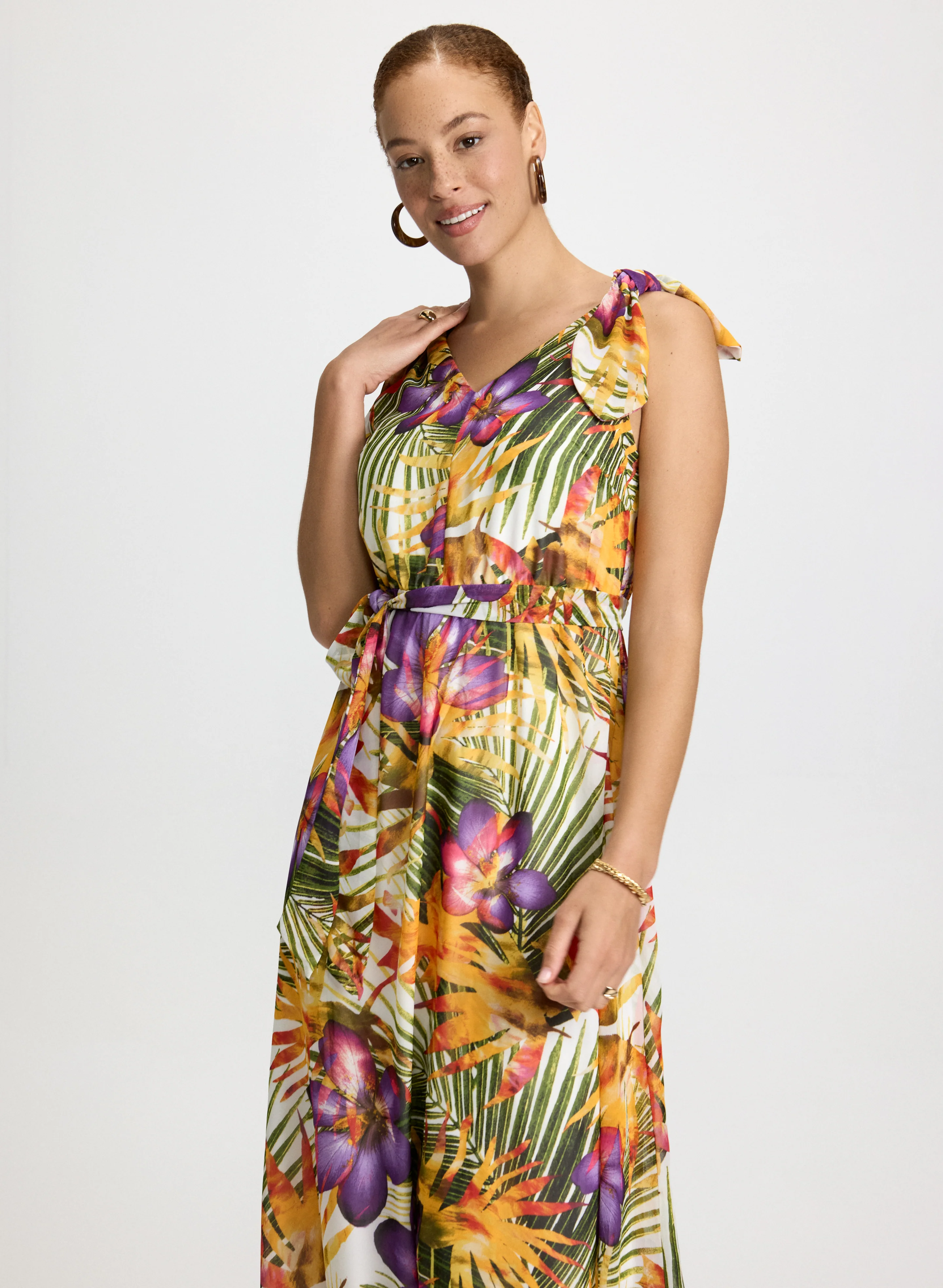 Tropical Print Maxi Dress - Image 4