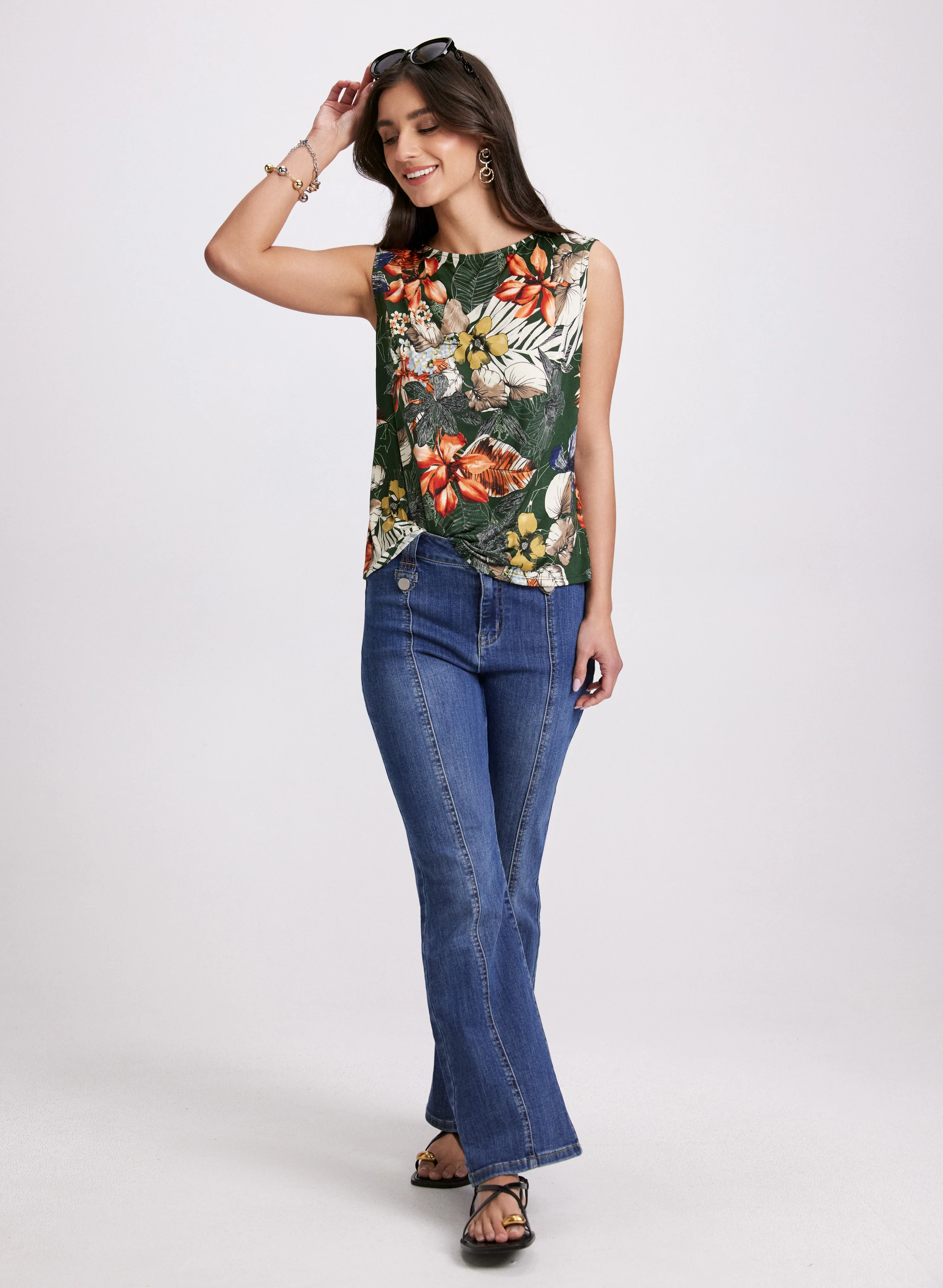 Tropical Print Tank Top - Image 3