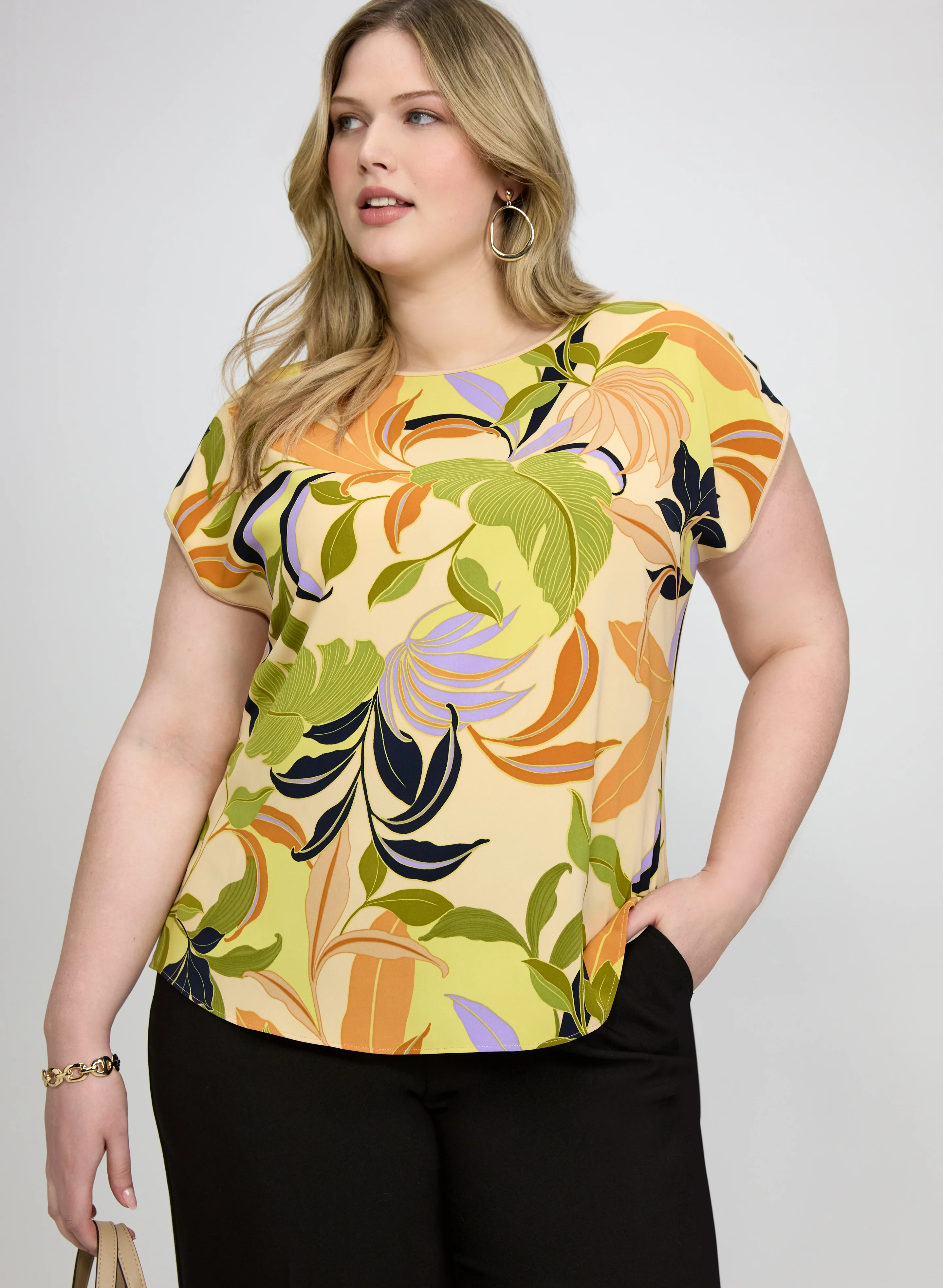 Tropical Print Top