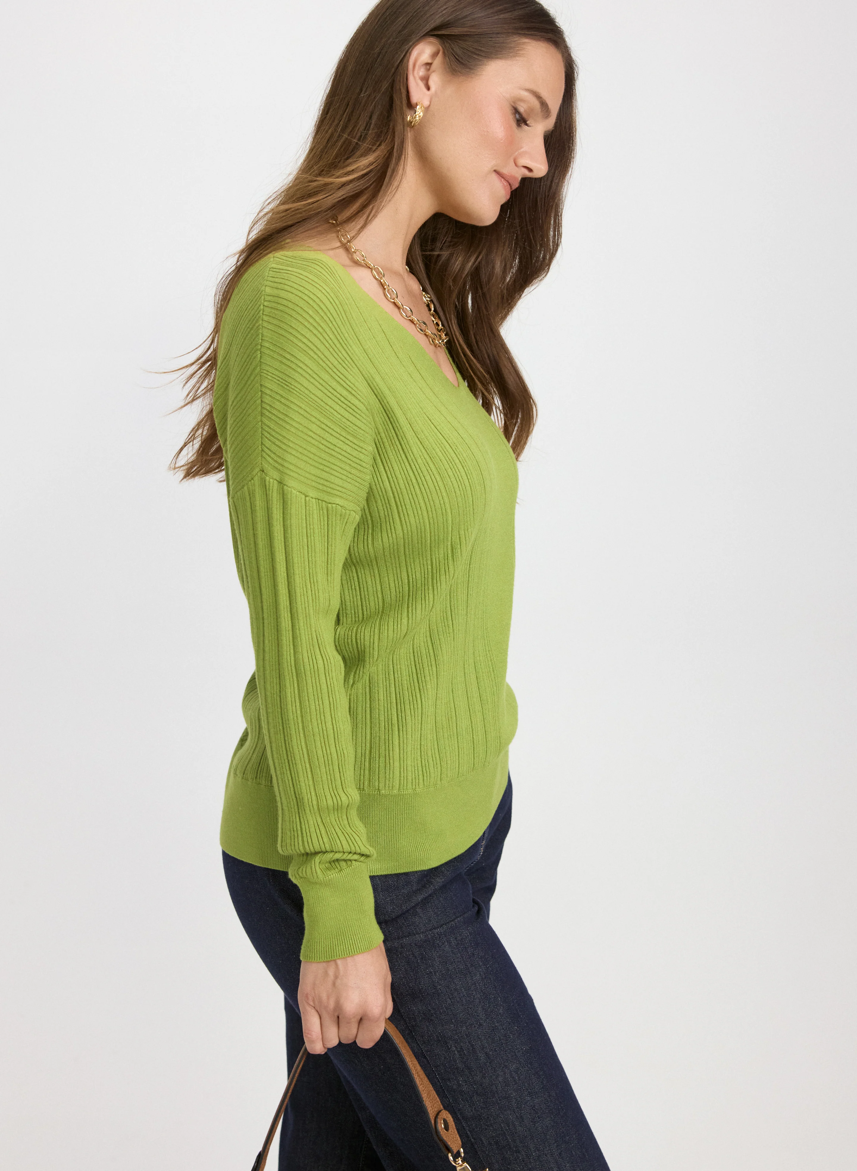 V-Neck Knit Pullover - Image 2