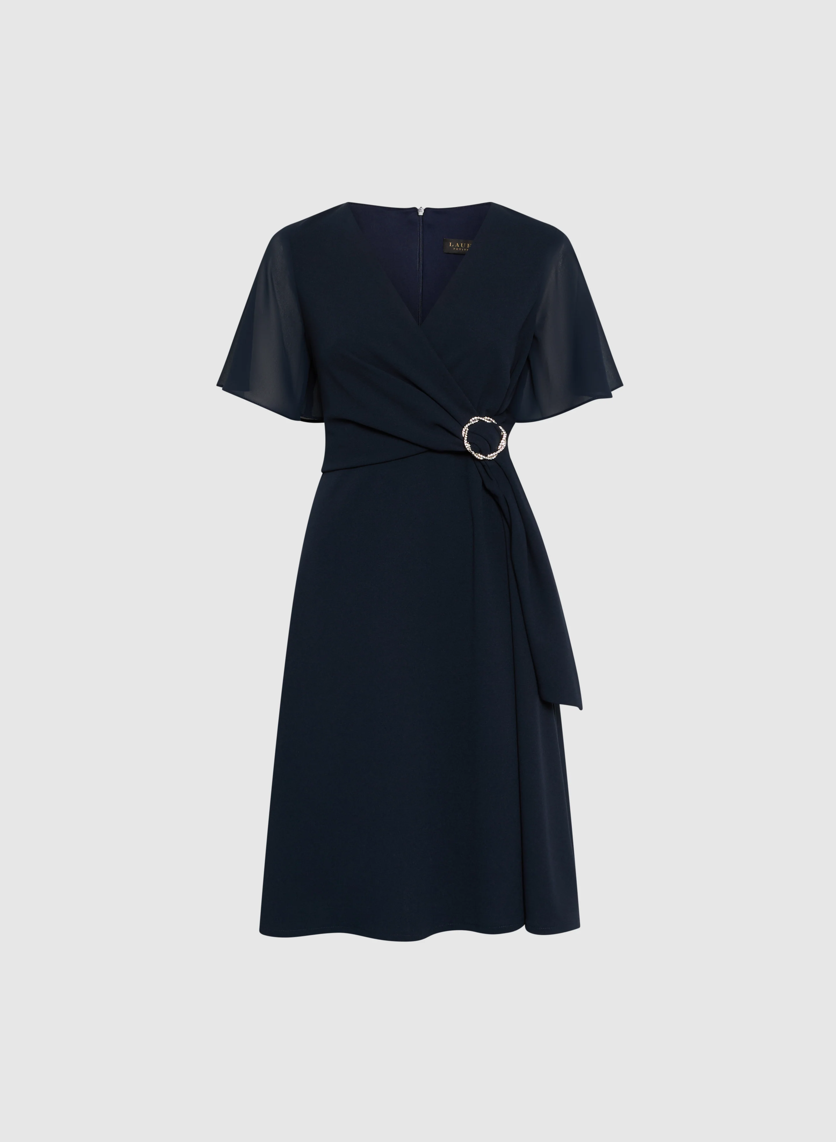 Wrap-Over Chiffon Dress - Image 6