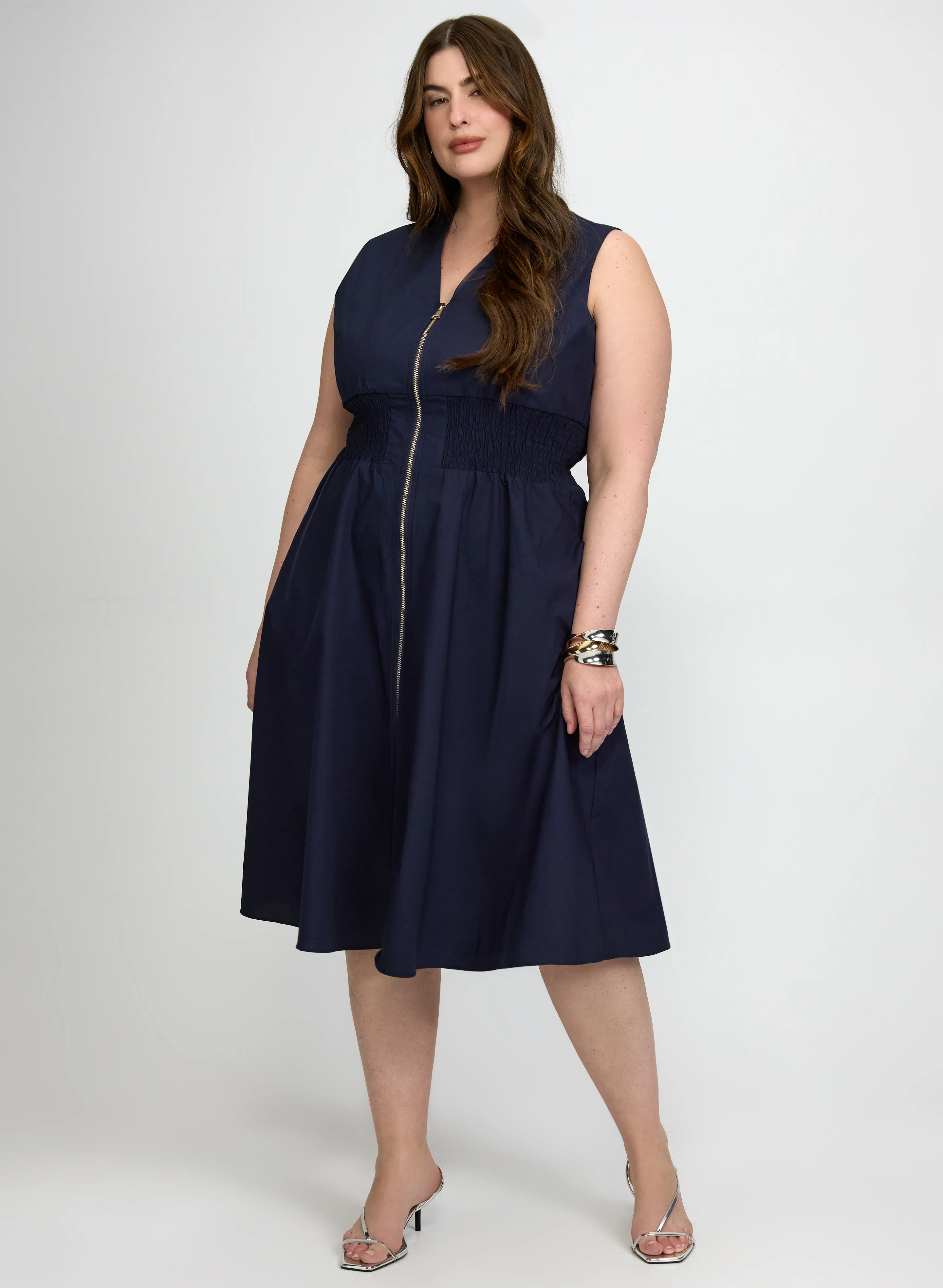 Zip Fit & Flare Dress